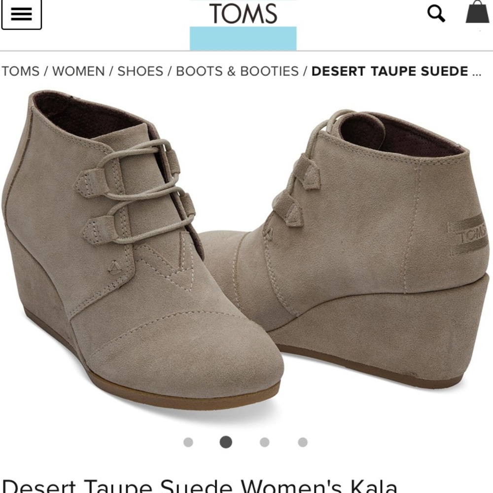 Toms wedge booties in kala